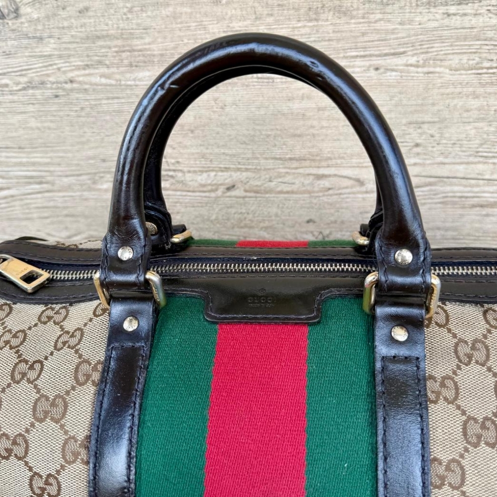 Gucci web Boston bag - Picture 4 of 11